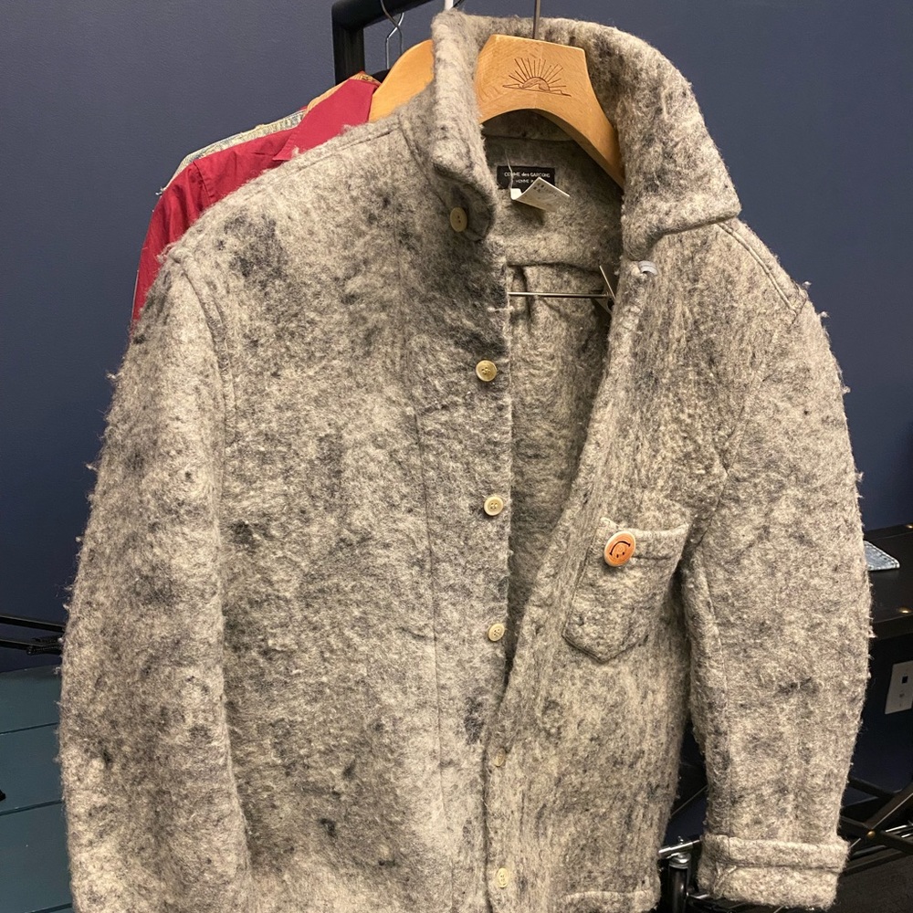 Comme des Garçons RUNWAY FW1995 “Sleep” Grey Chunky Wool Overshirt/coat